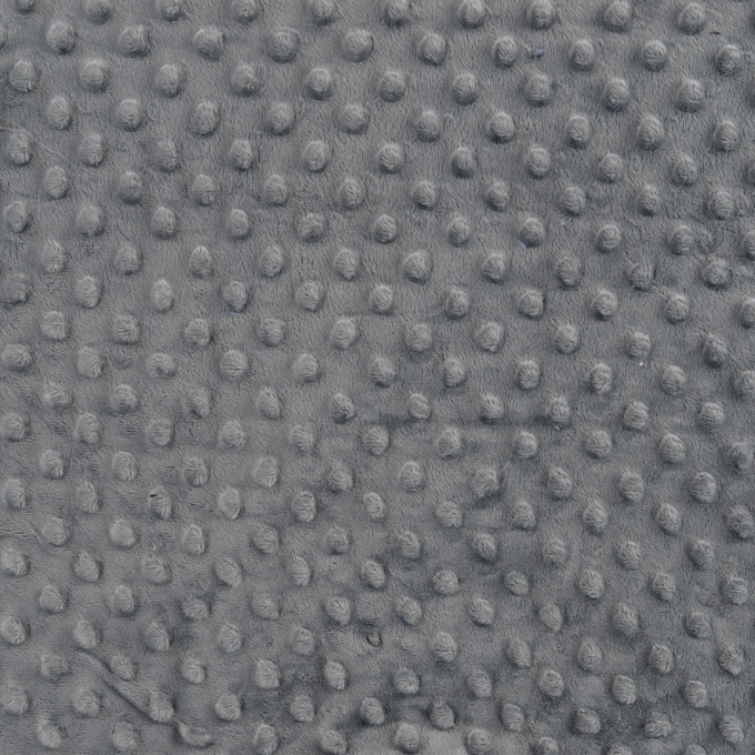 Tissu doux Polaire Minky Dots, gris foncé
