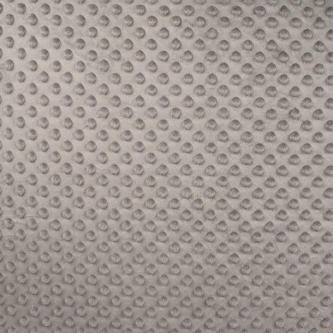 Tissu polaire minky doux à pois, gris