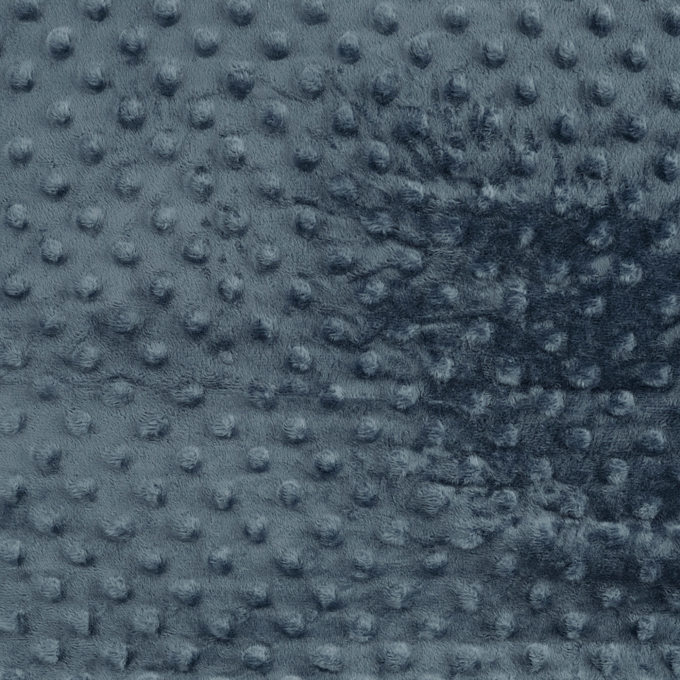Fleece stof Minky Dots, grijsblauw