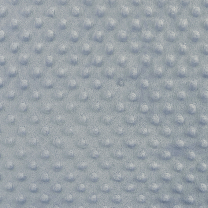 Fleece stof Minky Dots, hemelsblauw
