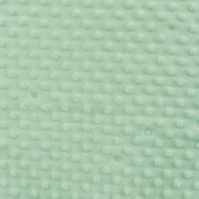 Tissu polaire minky doux à pois, menthe