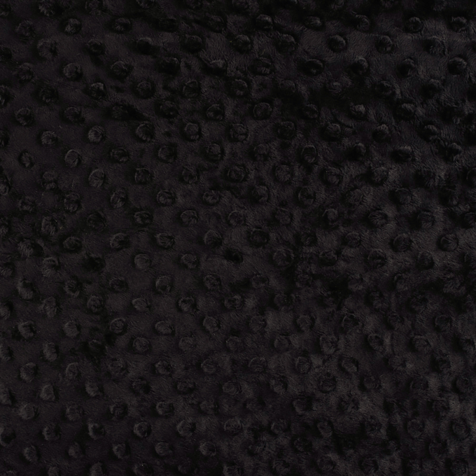Fleece stof Minky Dots, zwart
