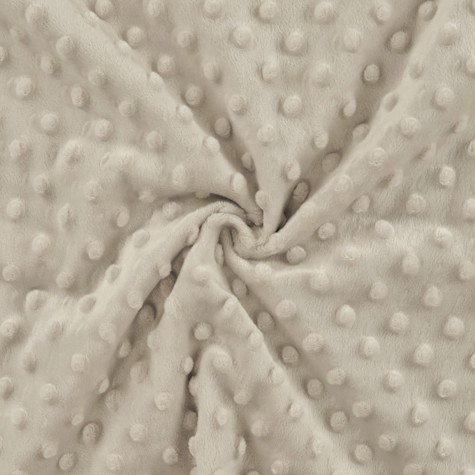 Kuschelfleece Minky Dots, silbergrau