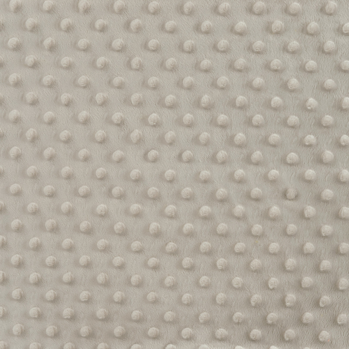 Kuschelfleece Minky Dots, silbergrau