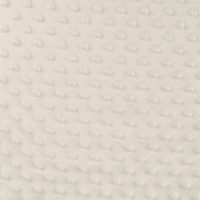 Kuschelfleece Minky Dots, weiss