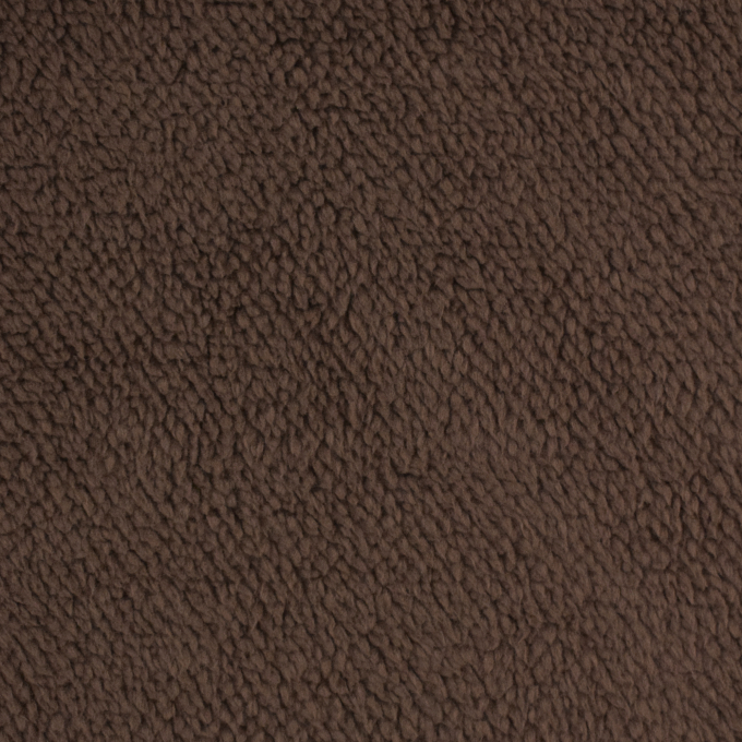 Tissu sherpa peluche teddy, marron foncé