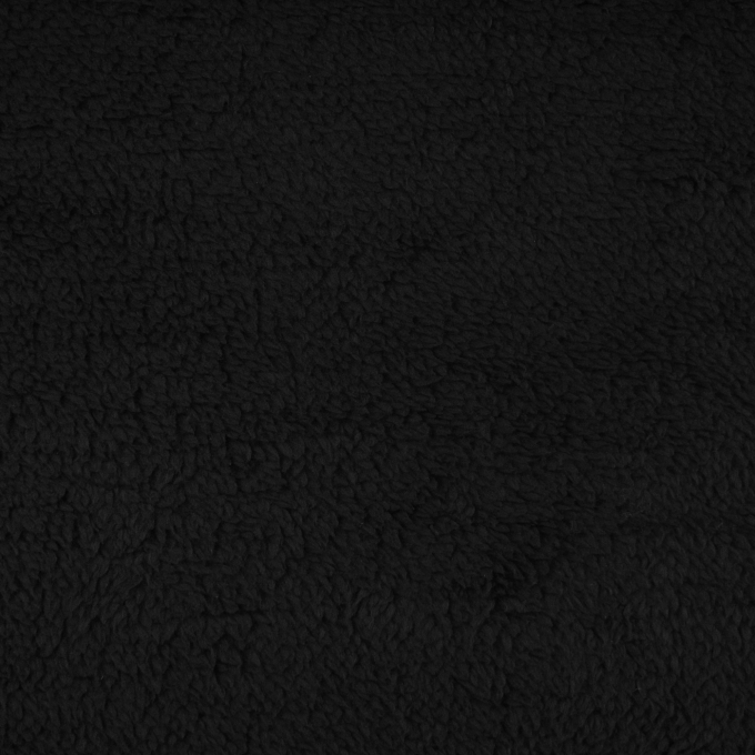 Tissu sherpa peluche teddy, noir