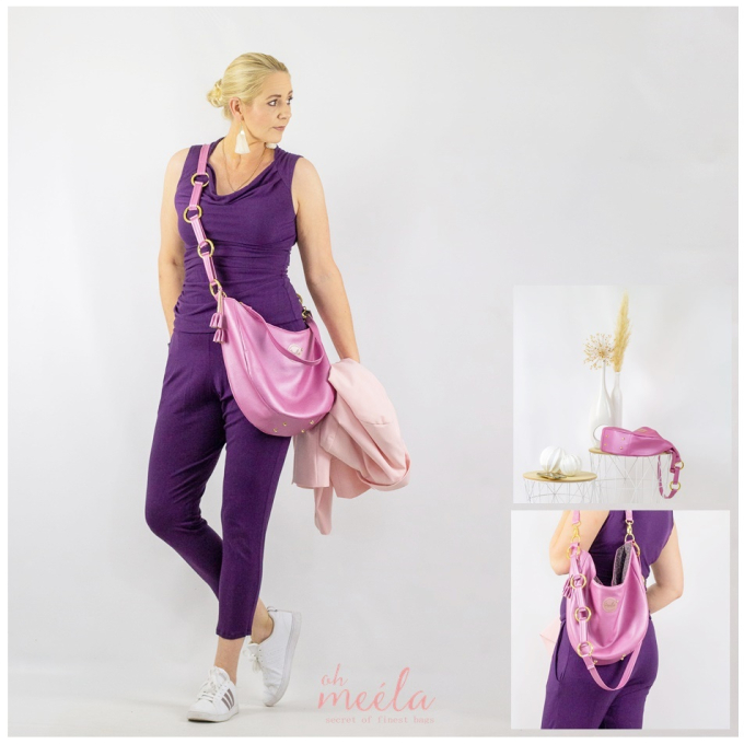 Tissu simili cuir synthétique lavea, mauve