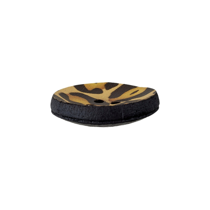Leather Button 4-hole recycelt Leo 20 mm