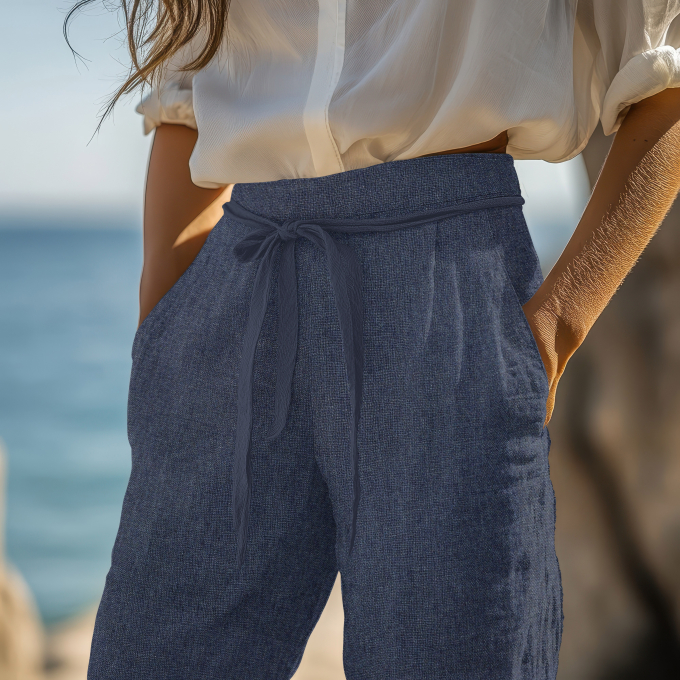 Lichte  jeans blousestof,  donkerblauw
