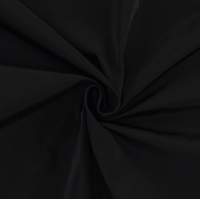 Tissu polyester léger pour vestes Memory, noir