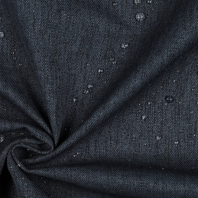 Tissu imperméable extérieur léger Melanie uni, bleu marine chiné