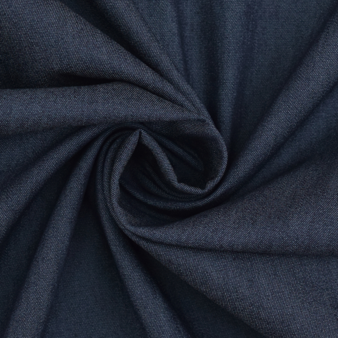 Lichte jeansstof stretch chambray, donkerblauw