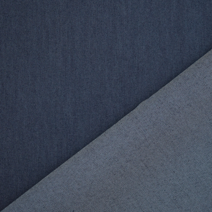 Lichte jeansstof stretch chambray, donkerblauw