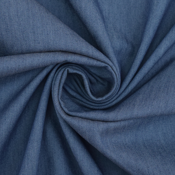 Lichte jeansstof stretch chambray, jeansblauw