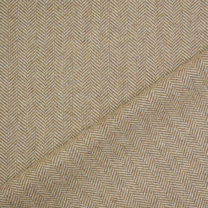 Lightweight Wool fabric herringbone, beige
