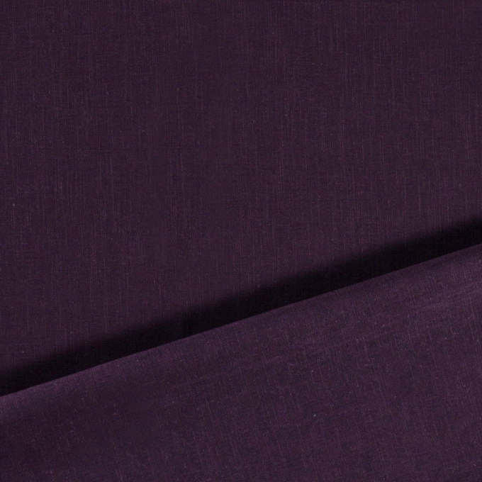 Tissu lin coton, aubergine