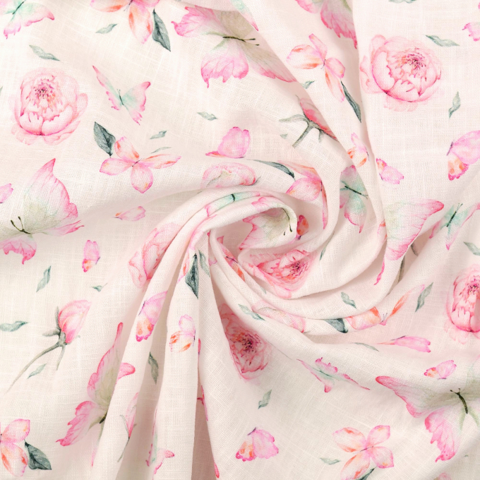Linnen Butterfly, roze