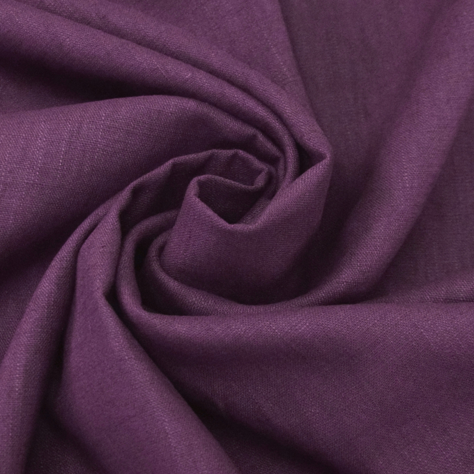 Tissu lin coton, violet foncé