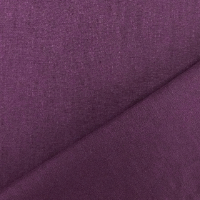 Tissu lin coton, violet foncé