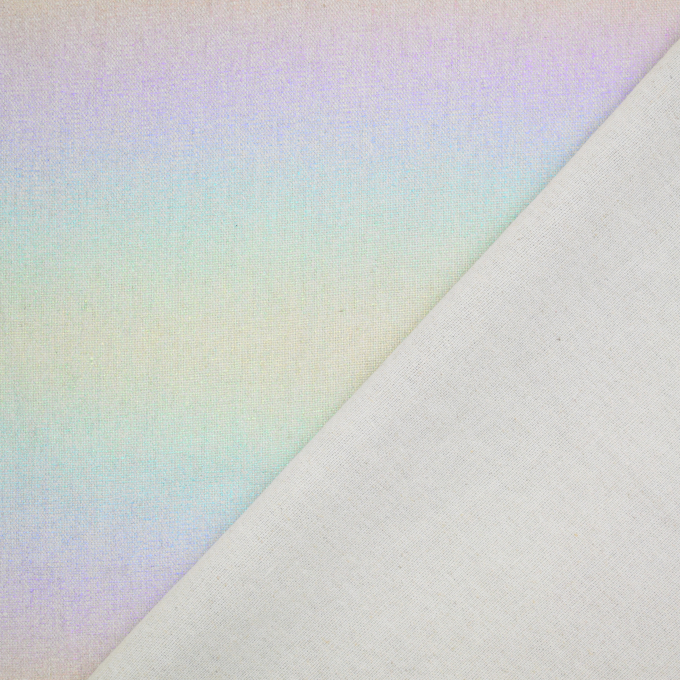 Linnen mix folieprint Rainbow, naturel