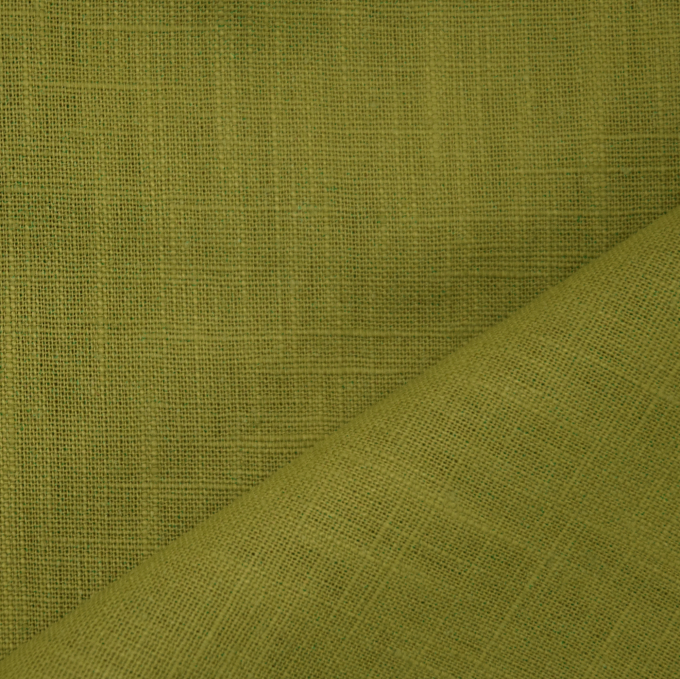 Tissu lin coton, vert gazon