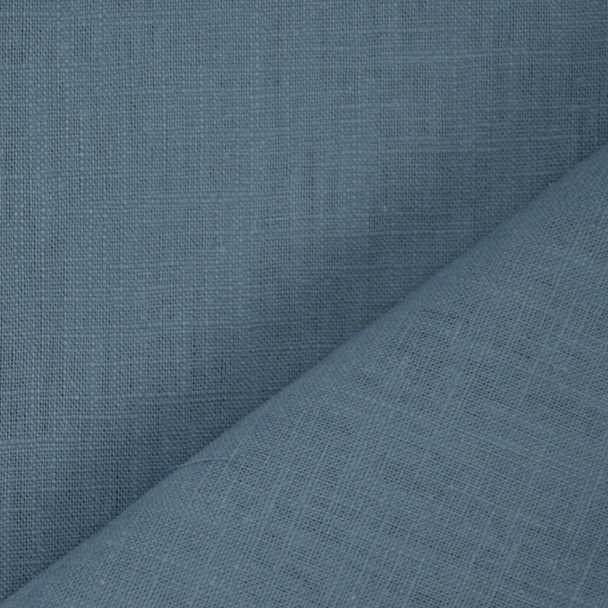 Tissu lin coton, bleu pigeon clair