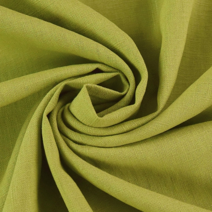 Tissu lin coton, vert kiwi