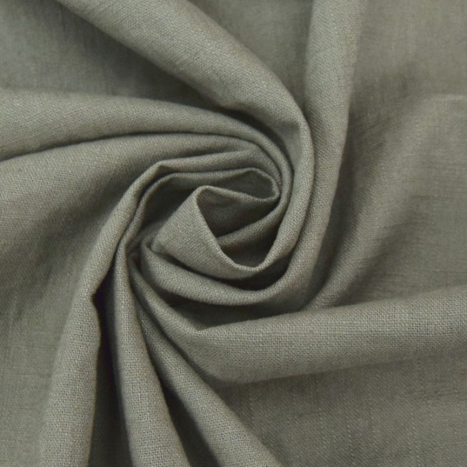 Tissu lin coton, vert OTAN