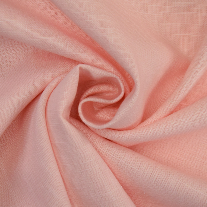 Tissu lin coton, rose