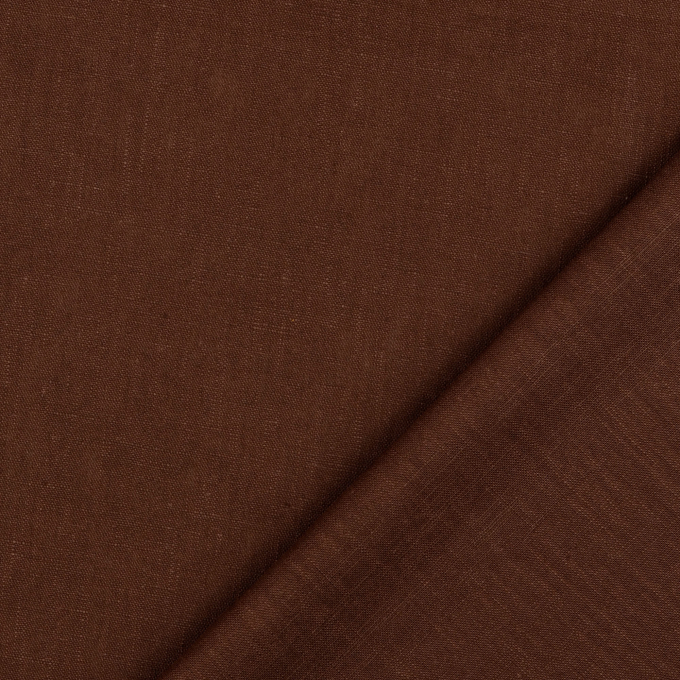 Tissu lin coton, chocolat