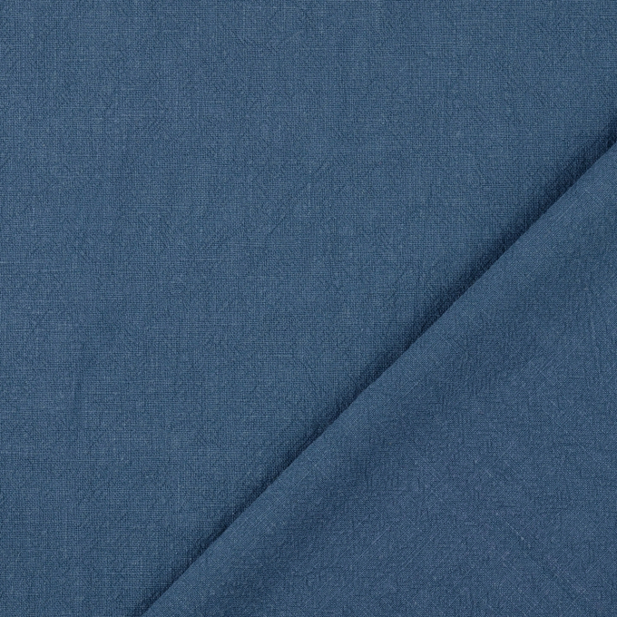 Linnen mix stonewashed, jeansblauw
