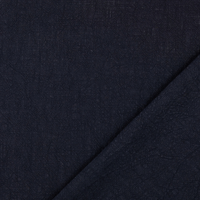 Linnen mix stonewashed, marineblauw