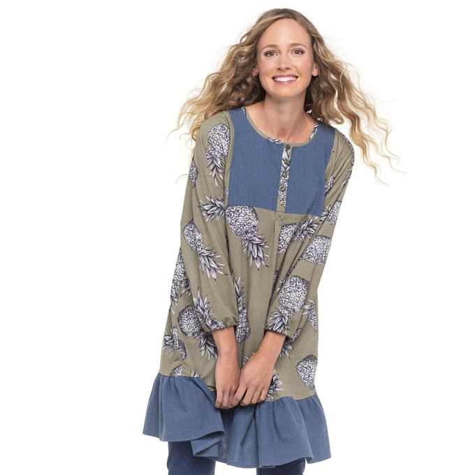 Linnen mix stonewashed, duivenblauw