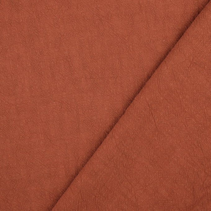Linnen mix stonewashed, terracotta