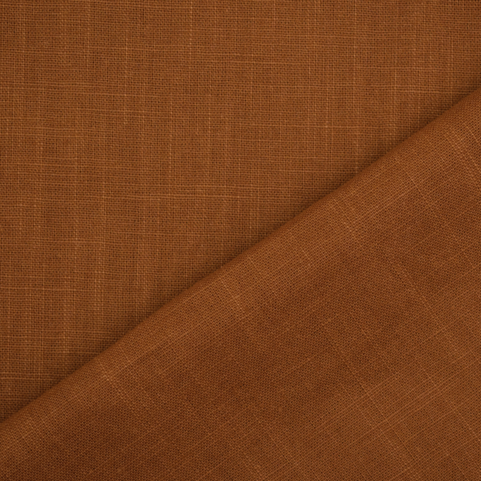 Tissu lin coton, terracotta