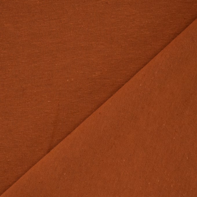Linnen jersey, terracotta