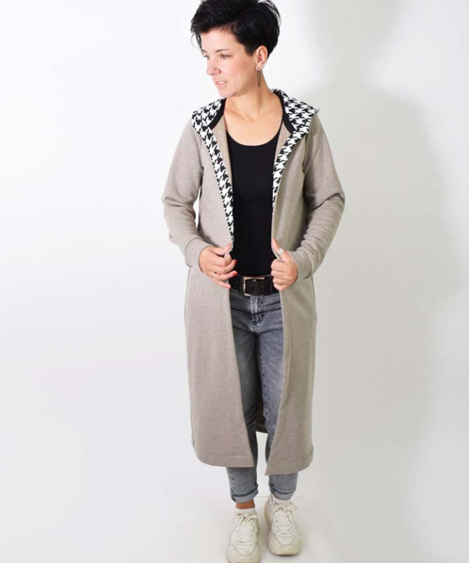 Naaipatroon Leni Pepunkt LONG sweatmantel, Duits