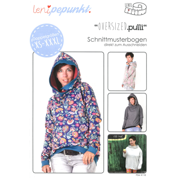 Naaipatroon Leni Pepunkt OVERSIZED.pulli, Duits