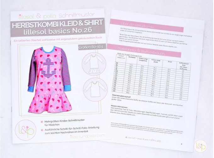 Lillesol Basics No. 26 Herfstkombi Jurk, Shirt Kids pattern, Duits