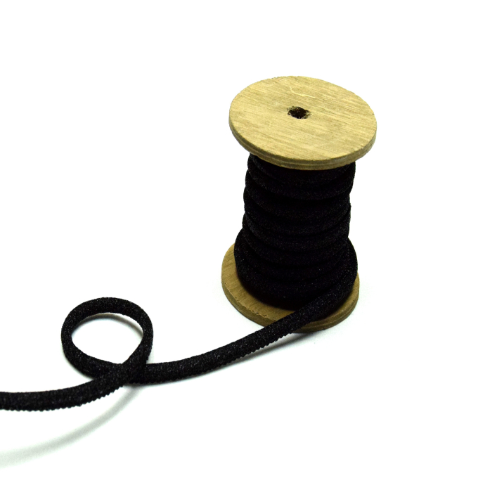 Lurex Cord 6 mm, zwart