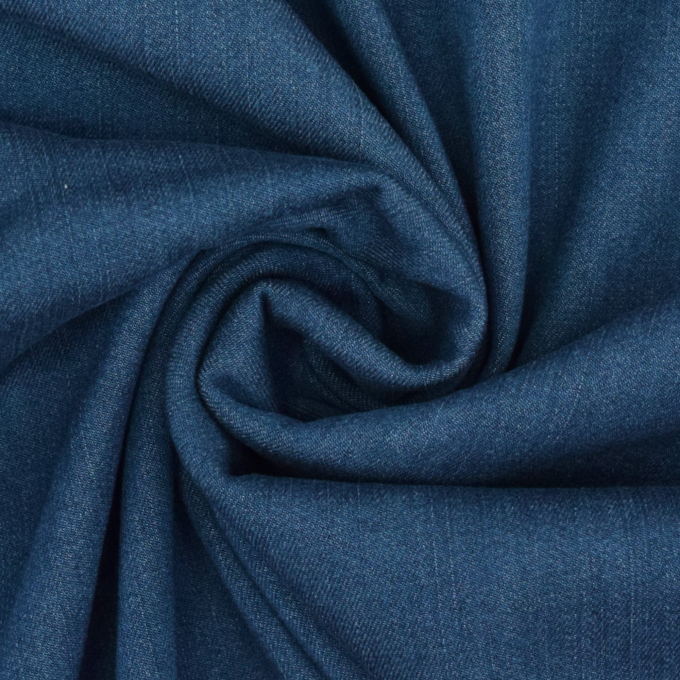 Tissu jean Tencel lyocell stretch, bleu denim