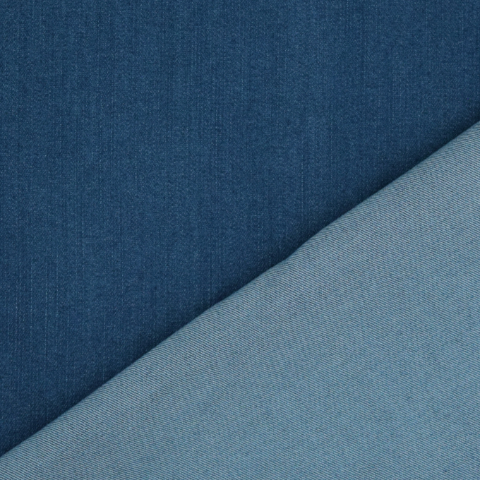 Tissu jean Tencel lyocell stretch, bleu denim