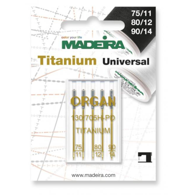 Madeira Nähmaschinennadeln Universal Titanium 75 - 90