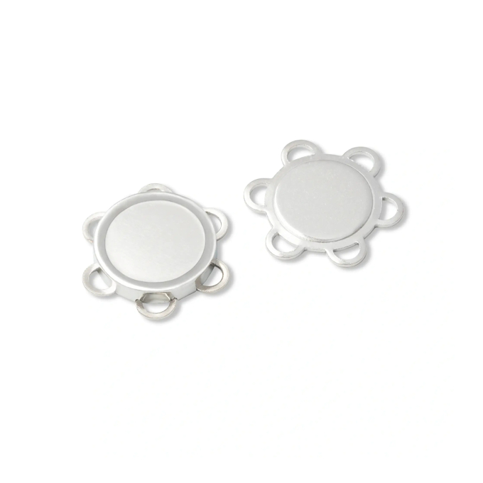 Bouton magnétique à coudre, 25 mm, couleur argent