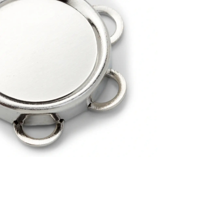 Bouton magnétique à coudre, 25 mm, couleur argent