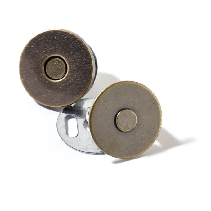 Magneetsluiting 19 mm oudmessing