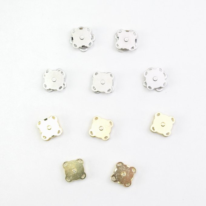 10 Fermoirs magnétiques, 10 unités, or et argent