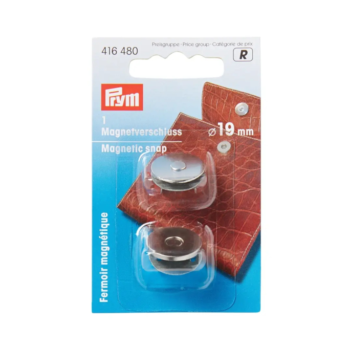 Magneetsluiting 19 mm zilverkleurig