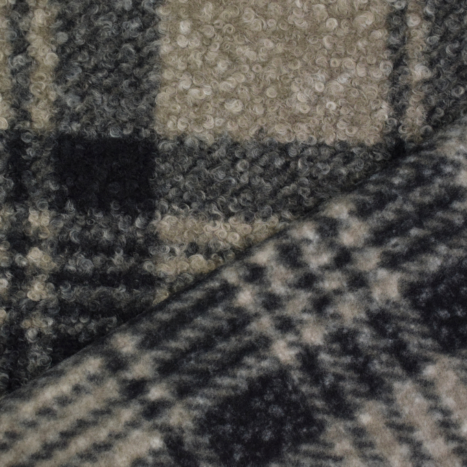 Tissu bouclette Amelie, marron clair